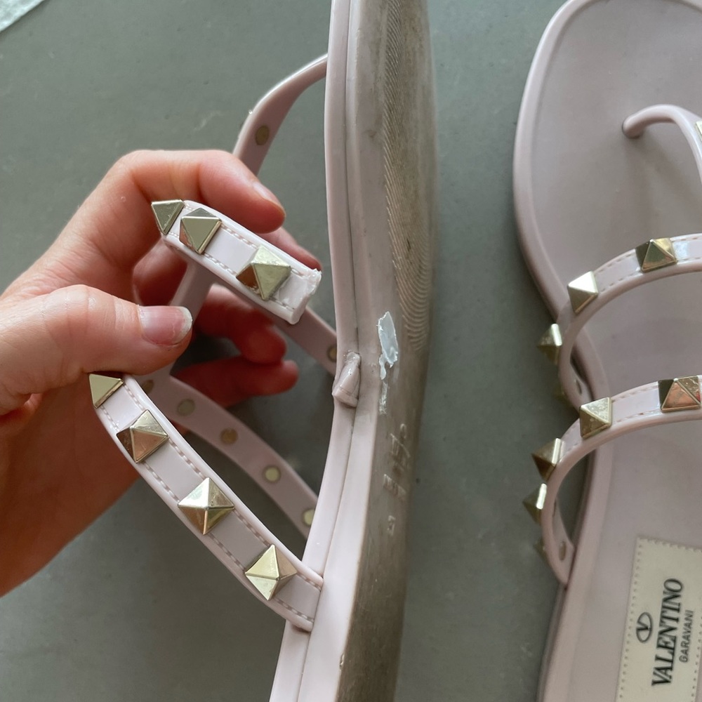 Valentino stud jelly sandals pink size 37